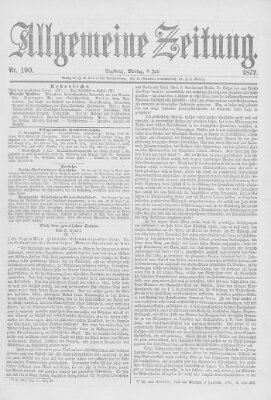 Allgemeine Zeitung Montag 8. Juli 1872