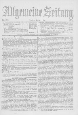 Allgemeine Zeitung Dienstag 9. Juli 1872