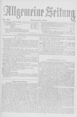 Allgemeine Zeitung Freitag 19. Juli 1872