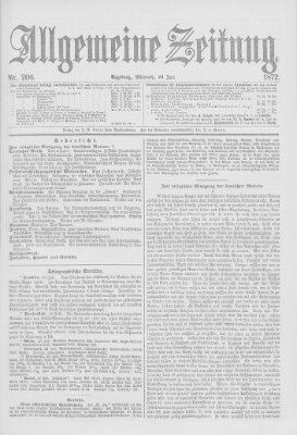 Allgemeine Zeitung Mittwoch 24. Juli 1872