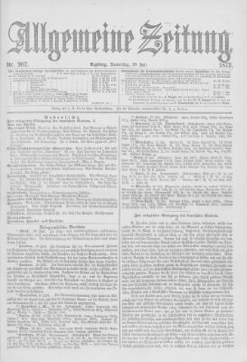 Allgemeine Zeitung Donnerstag 25. Juli 1872