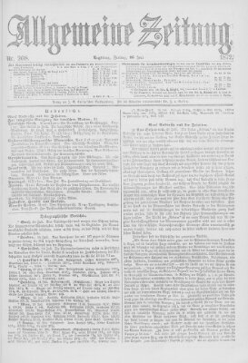 Allgemeine Zeitung Freitag 26. Juli 1872