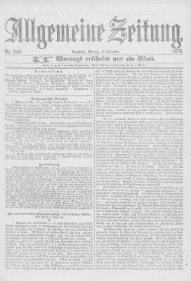 Allgemeine Zeitung Montag 2. September 1872