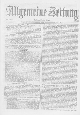 Allgemeine Zeitung Montag 3. Juni 1872