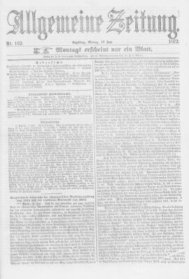 Allgemeine Zeitung Montag 10. Juni 1872