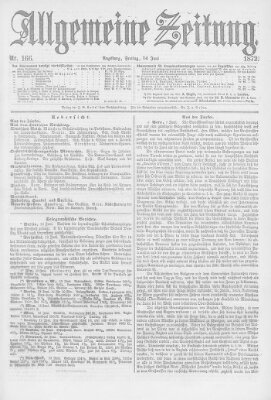 Allgemeine Zeitung Freitag 14. Juni 1872