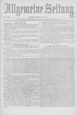 Allgemeine Zeitung Samstag 22. Juni 1872