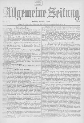 Allgemeine Zeitung Mittwoch 1. Mai 1872