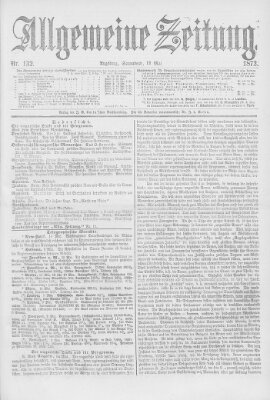 Allgemeine Zeitung Samstag 11. Mai 1872