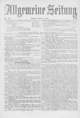 Allgemeine Zeitung Sonntag 12. Mai 1872