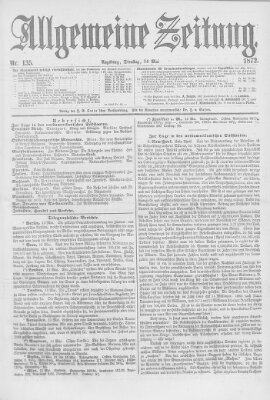 Allgemeine Zeitung Dienstag 14. Mai 1872