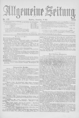 Allgemeine Zeitung Donnerstag 16. Mai 1872