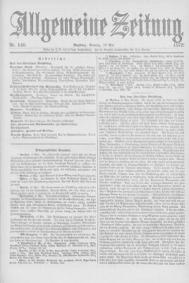 Allgemeine Zeitung Sonntag 19. Mai 1872