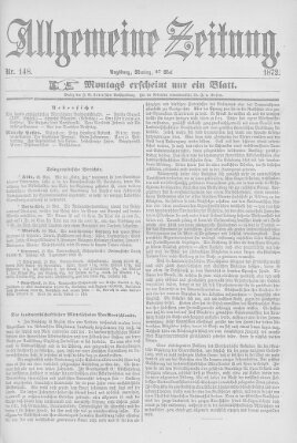 Allgemeine Zeitung Montag 27. Mai 1872