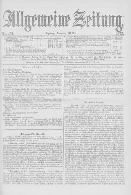 Allgemeine Zeitung Donnerstag 30. Mai 1872