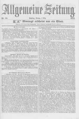 Allgemeine Zeitung Montag 4. März 1872