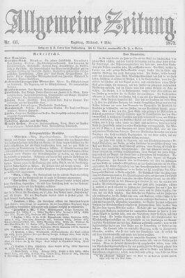 Allgemeine Zeitung Mittwoch 6. März 1872