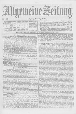 Allgemeine Zeitung Donnerstag 7. März 1872