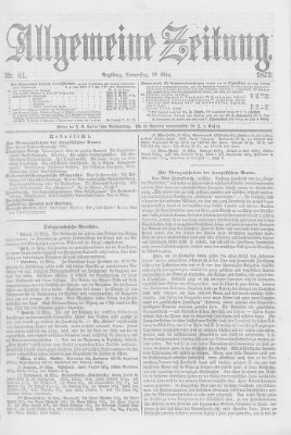 Allgemeine Zeitung Donnerstag 21. März 1872