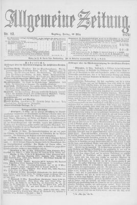 Allgemeine Zeitung Freitag 22. März 1872