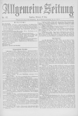 Allgemeine Zeitung Mittwoch 27. März 1872