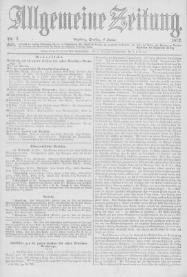 Allgemeine Zeitung Dienstag 2. Januar 1872