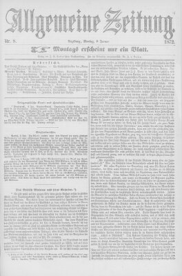 Allgemeine Zeitung Montag 8. Januar 1872