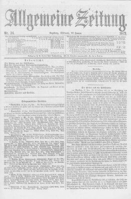 Allgemeine Zeitung Mittwoch 24. Januar 1872