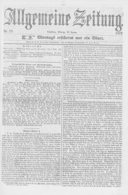 Allgemeine Zeitung Montag 29. Januar 1872