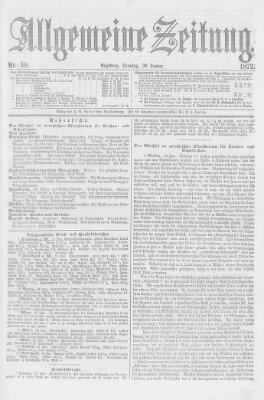 Allgemeine Zeitung Dienstag 30. Januar 1872