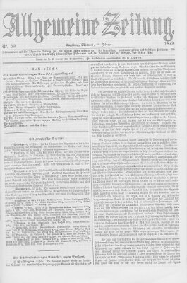 Allgemeine Zeitung Mittwoch 28. Februar 1872