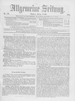 Allgemeine Zeitung Freitag 19. Mai 1871