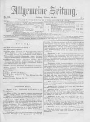 Allgemeine Zeitung Mittwoch 24. Mai 1871