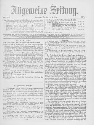 Allgemeine Zeitung Freitag 13. Oktober 1871