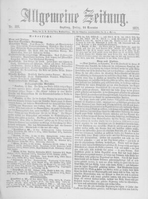 Allgemeine Zeitung Freitag 24. November 1871