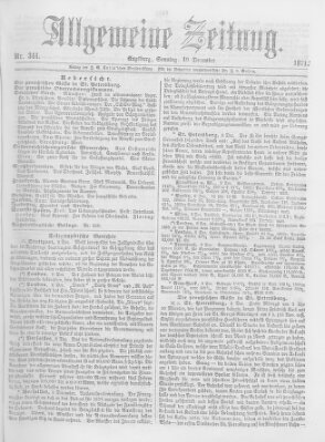 Allgemeine Zeitung Sonntag 10. Dezember 1871