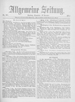 Allgemeine Zeitung Samstag 23. Dezember 1871