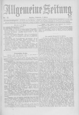 Allgemeine Zeitung Samstag 6. Februar 1875