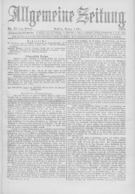 Allgemeine Zeitung Montag 1. März 1875