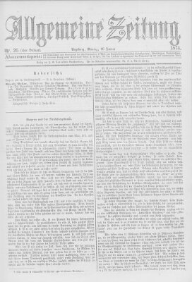 Allgemeine Zeitung Montag 26. Januar 1874