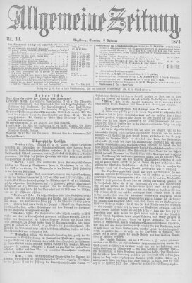 Allgemeine Zeitung Sonntag 8. Februar 1874