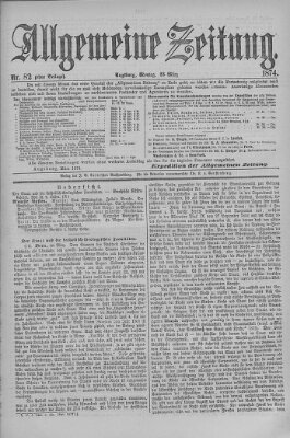 Allgemeine Zeitung Montag 23. März 1874