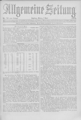 Allgemeine Zeitung Montag 6. April 1874