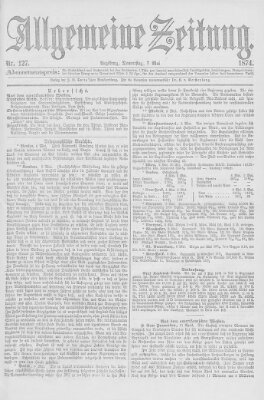 Allgemeine Zeitung Donnerstag 7. Mai 1874