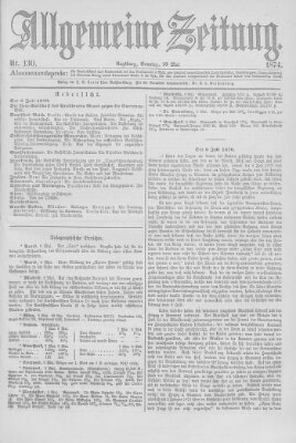 Allgemeine Zeitung Sonntag 10. Mai 1874