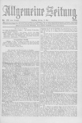 Allgemeine Zeitung Freitag 15. Mai 1874