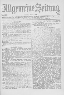 Allgemeine Zeitung Dienstag 19. Mai 1874