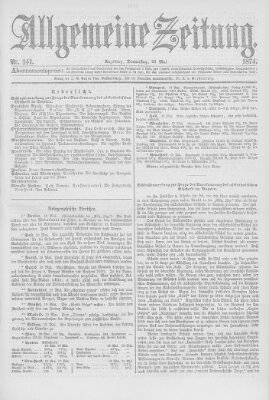 Allgemeine Zeitung Donnerstag 21. Mai 1874