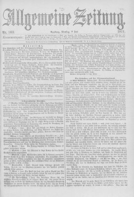 Allgemeine Zeitung Dienstag 9. Juni 1874