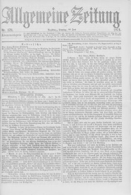 Allgemeine Zeitung Sonntag 28. Juni 1874